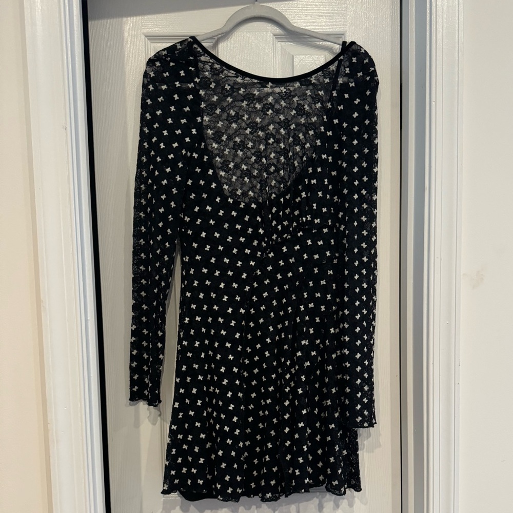 Black and White Lace Free People Dress